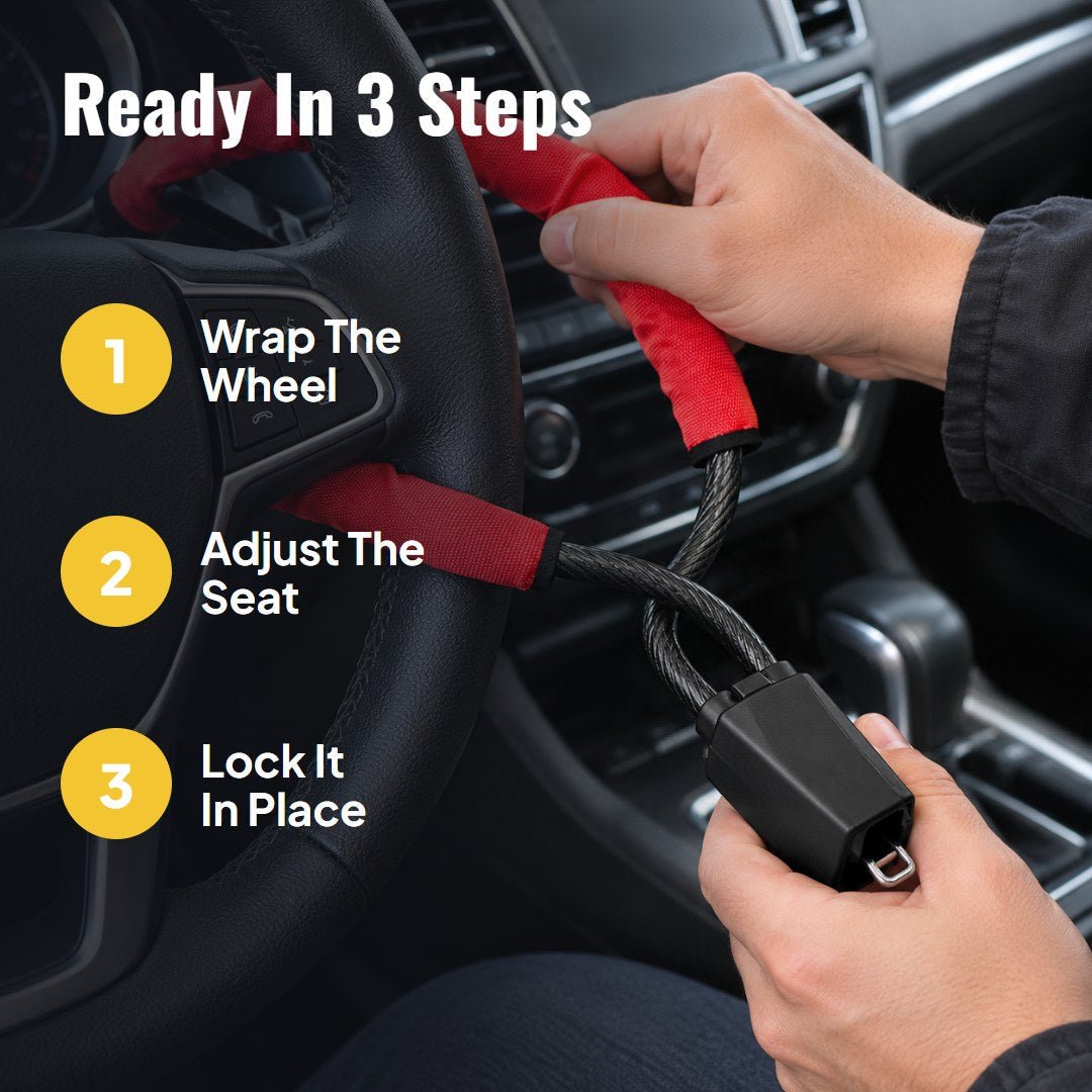 Vaulto™ Steering Wheel Lock Rope - Hartwella