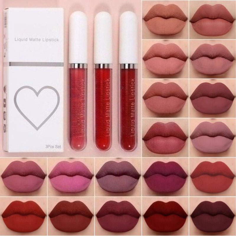Vela Lipstick Set | 10 Iconic Matte Shades, Long-Lasting Nude Colors - Hartwella
