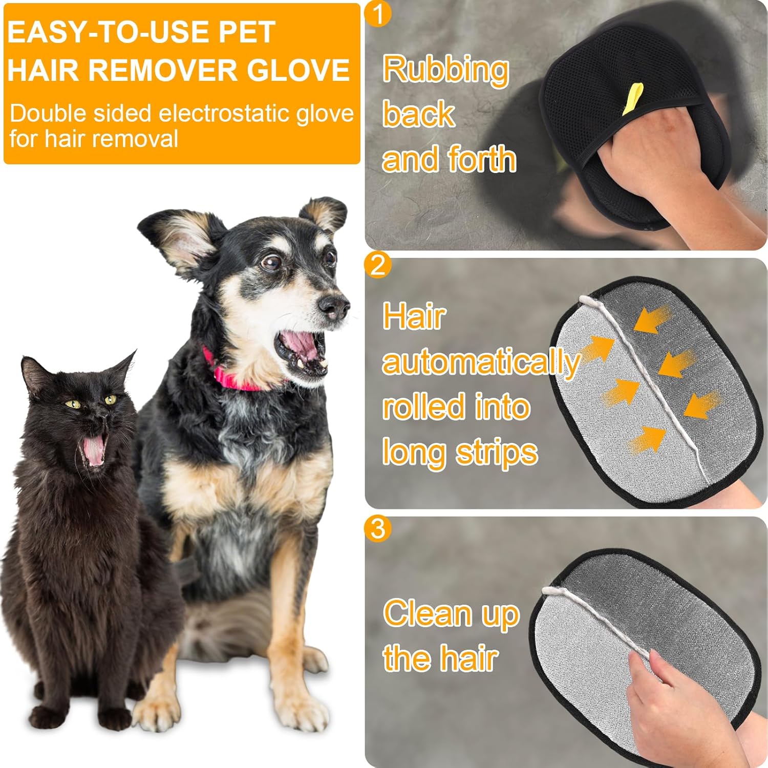 VeLuxer™ HairAway Gloves — Effortless Pet Hair Control That Makes Your Home Shine - Hartwella