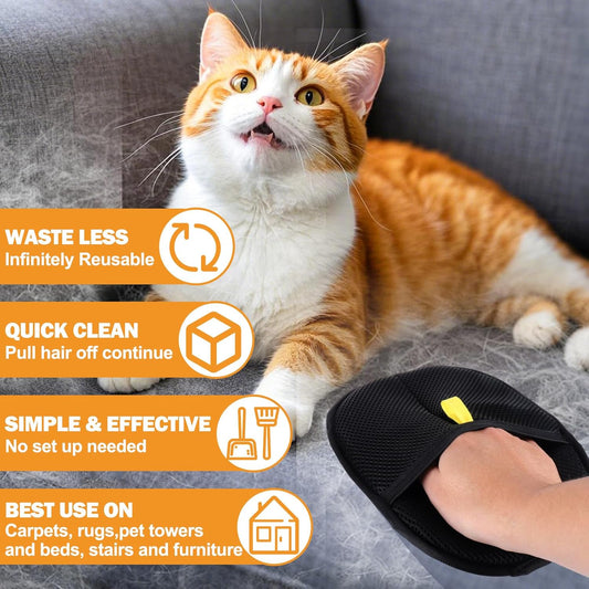 VeLuxer™ HairAway Gloves — Effortless Pet Hair Control That Makes Your Home Shine - Hartwella