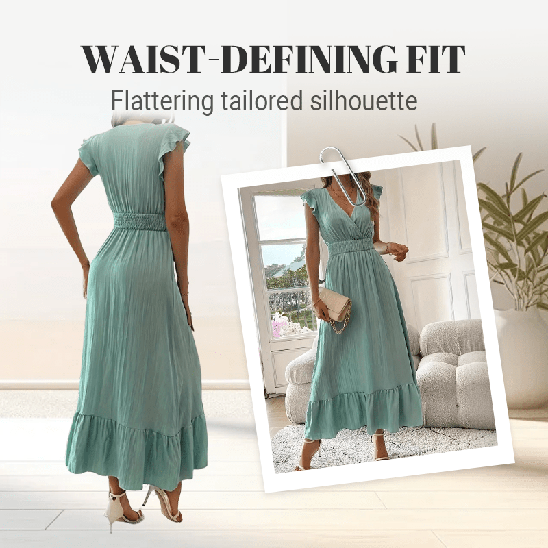 Vera Maxi Dress | Elegant Black Waist-Defining Design for Women - Hartwella