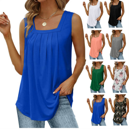 Vera Square Neck Vest | Soft, Breathable Fabric - Hartwella