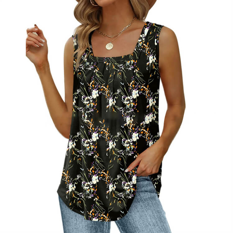 Vera Square Neck Vest | Soft, Breathable Fabric - Hartwella