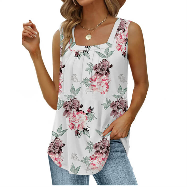 Vera Square Neck Vest | Soft, Breathable Fabric - Hartwella
