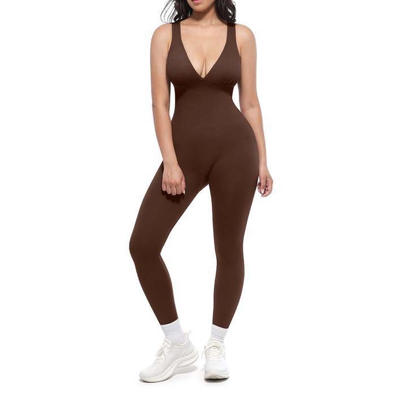 Vera V - Neck Jumpsuit | High - Stretch, Breathable Fabric - Hartwella