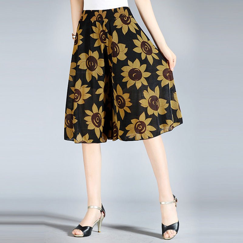 Vera Vintage Culottes | Lightweight Wide Leg Pants for Women - Hartwella