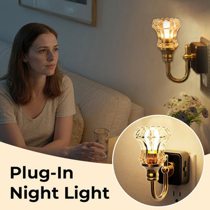 Vera Vintage Wall Sconce | Soft Warm Illumination, Plug-In Design - Hartwella