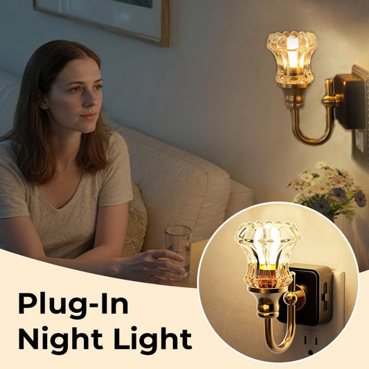 Vera Vintage Wall Sconce | Soft Warm Illumination, Plug-In Design - Hartwella