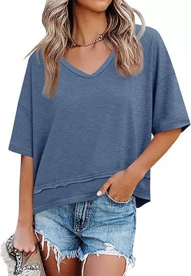 Vesta Women's Top | Lightweight Flowy V-Neck, Breathable Fabric - Hartwella