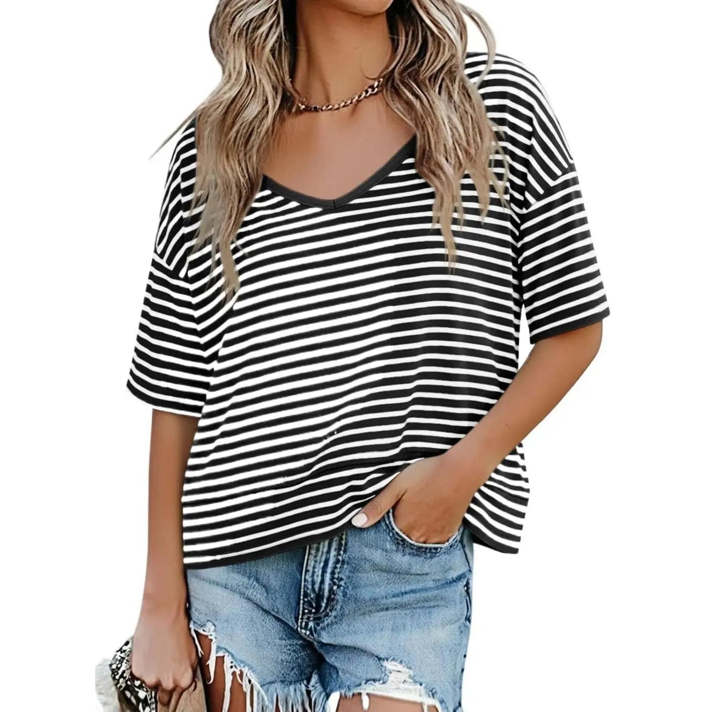 Vesta Women's Top | Lightweight Flowy V-Neck, Breathable Fabric - Hartwella