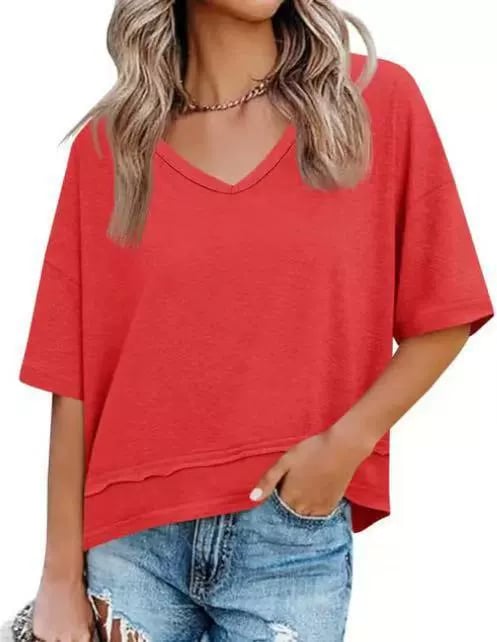 Vesta Women's Top | Lightweight Flowy V-Neck, Breathable Fabric - Hartwella