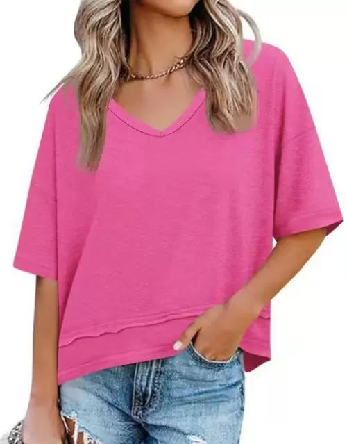Vesta Women's Top | Lightweight Flowy V-Neck, Breathable Fabric - Hartwella