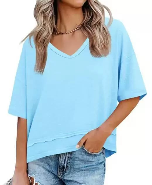 Vesta Women's Top | Lightweight Flowy V-Neck, Breathable Fabric - Hartwella