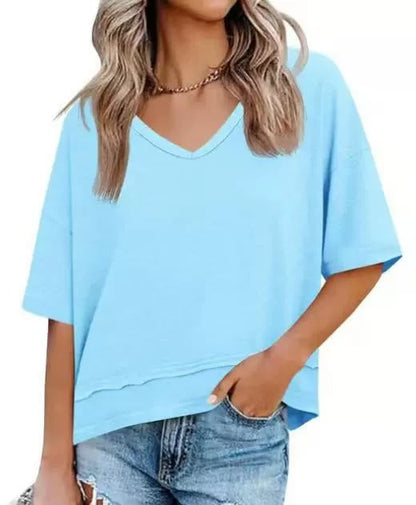 Vesta Women's Top | Lightweight Flowy V-Neck, Breathable Fabric - Hartwella