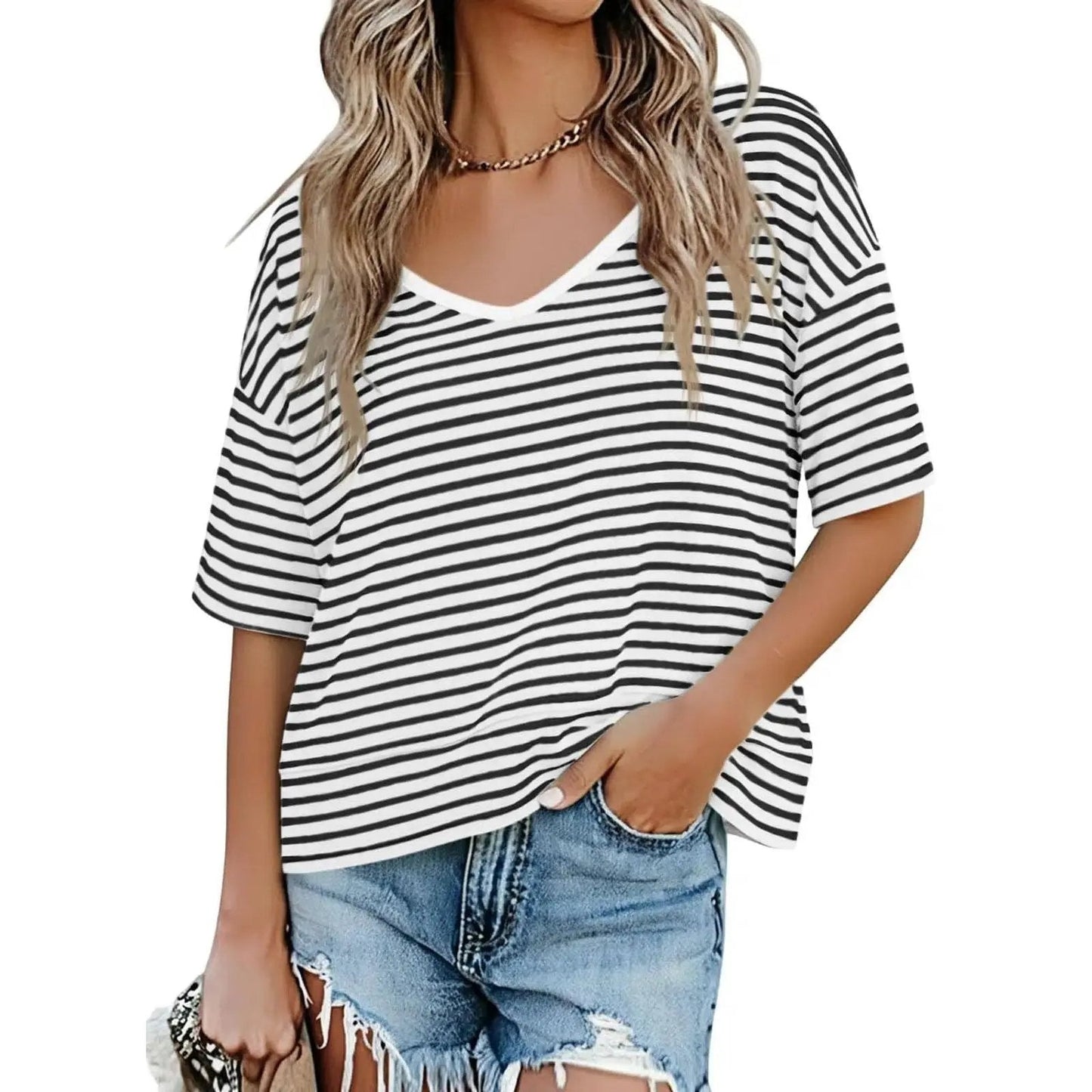 Vesta Women's Top | Lightweight Flowy V-Neck, Breathable Fabric - Hartwella