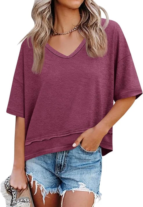 Vesta Women's Top | Lightweight Flowy V-Neck, Breathable Fabric - Hartwella