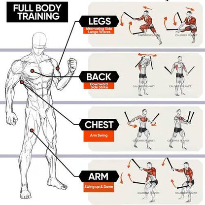 Vetrax Ropes — Compact Full-Body Training Ropes with Ergonomic Handles - Hartwella
