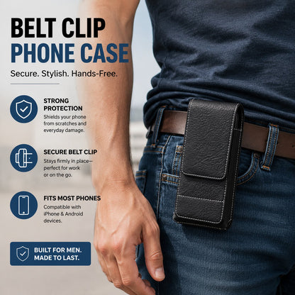 Vexo Phone Pouch | Multi-Pocket Leather Holster with Magnetic Closure - Hartwella