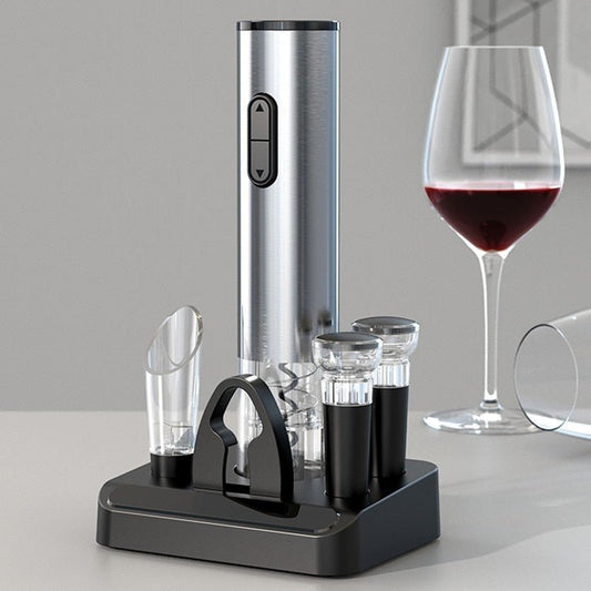 Vino Magic Electric Wine Opener | Effortless Cork Removal, Stainless Steel - Hartwella