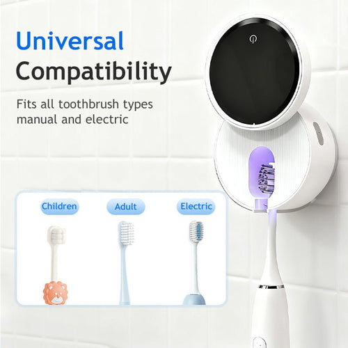 Viora UV Toothbrush Sanitizer | Wall-Mounted, Rechargeable Disinfectant Holder - Hartwella