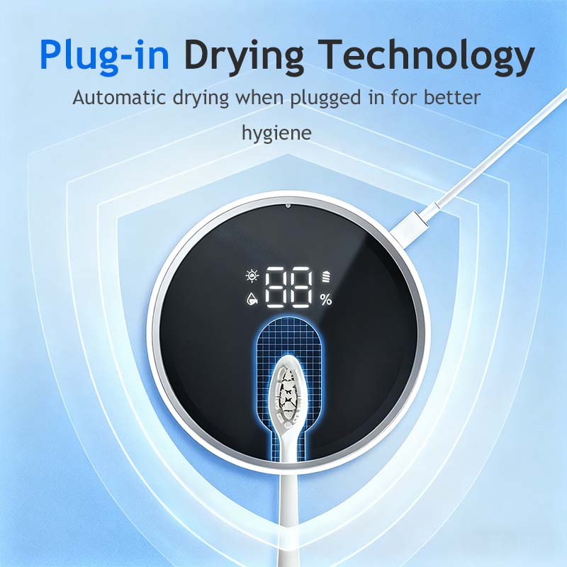 Viora UV Toothbrush Sanitizer | Wall-Mounted, Rechargeable Disinfectant Holder - Hartwella