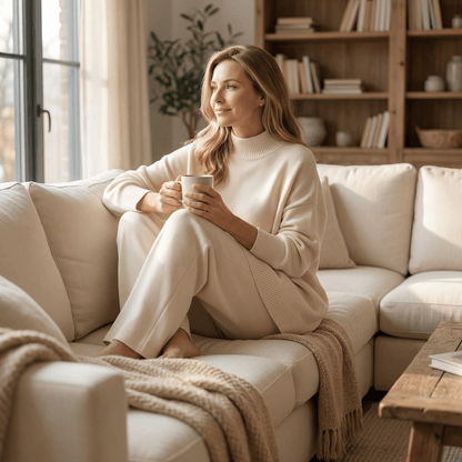 Viva Asymmetric Knit Set | Soft Polyester, Wide Leg Pants - Hartwella