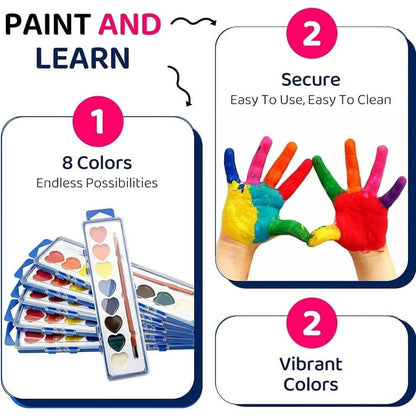 Viva Mini Watercolor Paint Set | Heart-Shaped, Beginner-Friendly - Hartwella