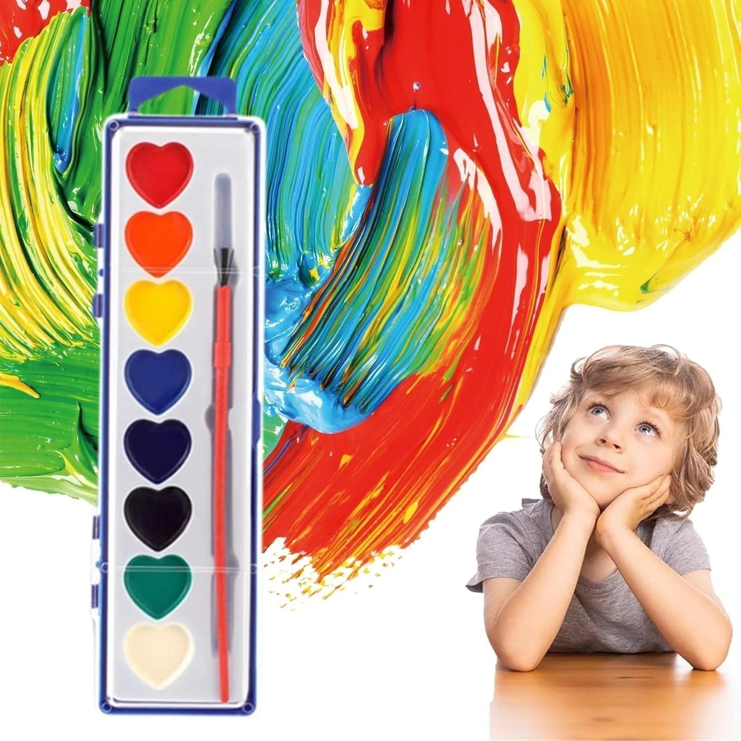 Viva Mini Watercolor Paint Set | Heart-Shaped, Beginner-Friendly - Hartwella