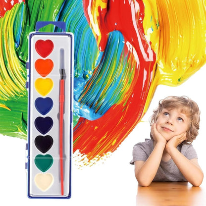 Viva Mini Watercolor Paint Set | Heart-Shaped, Beginner-Friendly - Hartwella