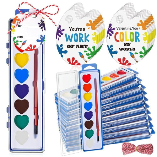 Viva Mini Watercolor Paint Set | Heart-Shaped, Beginner-Friendly - Hartwella