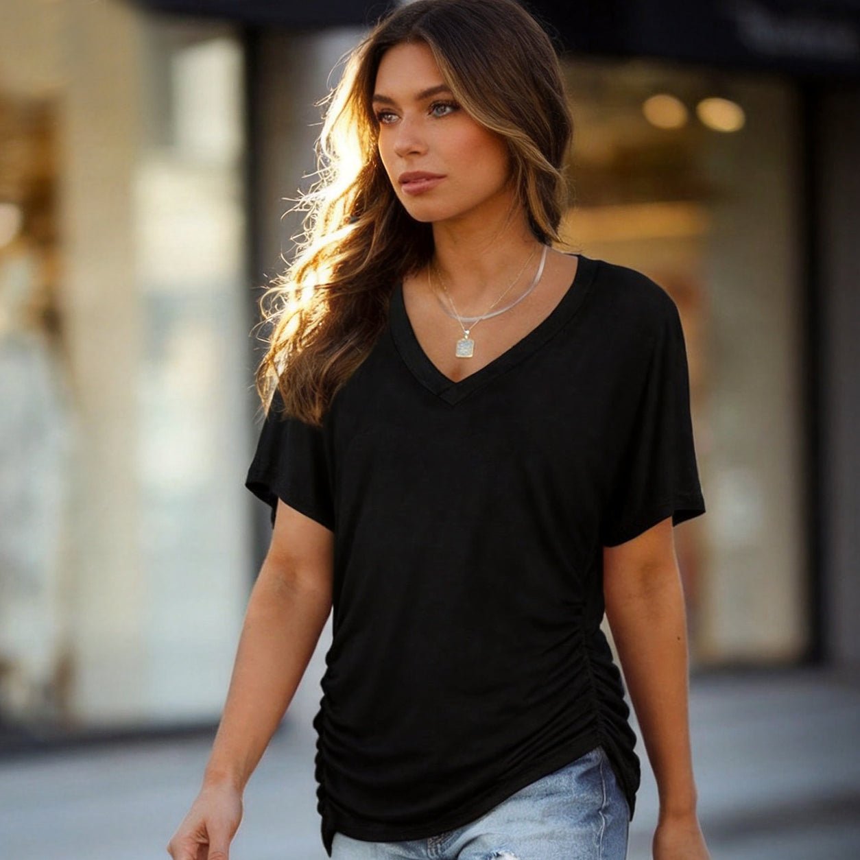 Viva Women's Tee | Ultra-Soft Cotton Blend, Flattering V-Neck - Hartwella