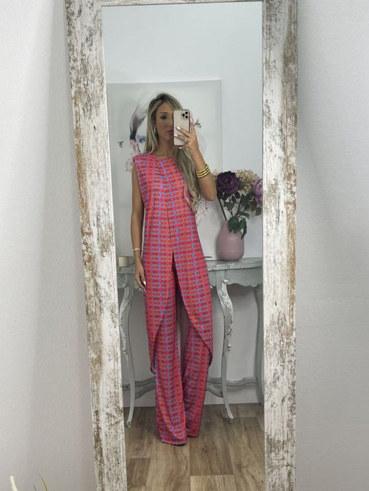 Vivianhan Abstract Printed Suit | Comfy Cotton Blend - Hartwella