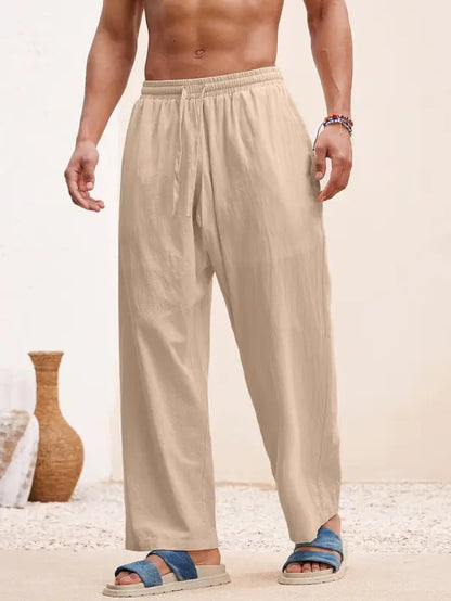 Vivid Linen Trousers | Breathable, Adjustable Fit - Hartwella