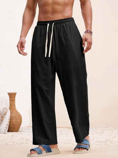 Vivid Linen Trousers | Breathable, Adjustable Fit - Hartwella