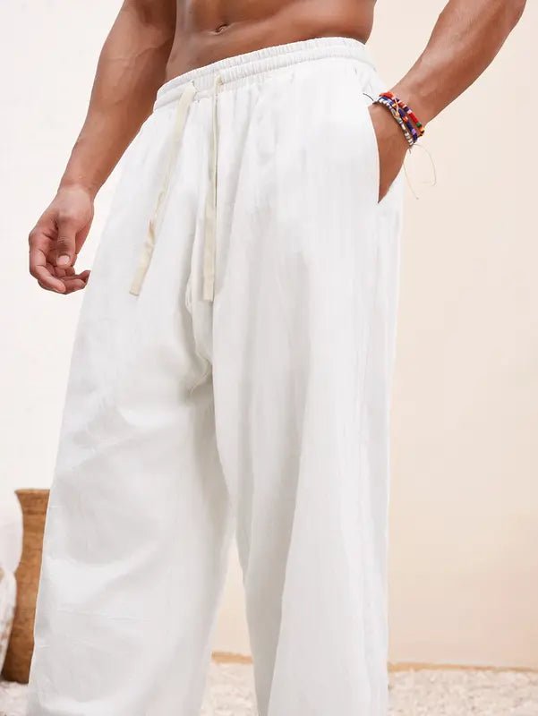 Vivid Linen Trousers | Breathable, Adjustable Fit - Hartwella