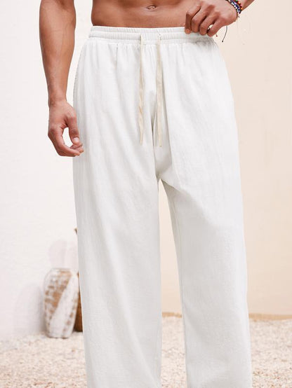 Vivid Linen Trousers | Breathable, Adjustable Fit - Hartwella