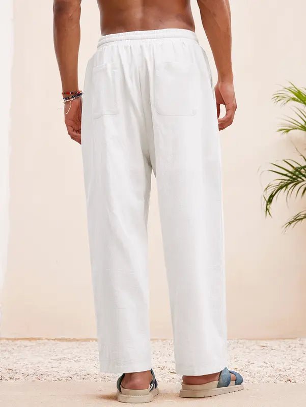 Vivid Linen Trousers | Breathable, Adjustable Fit - Hartwella