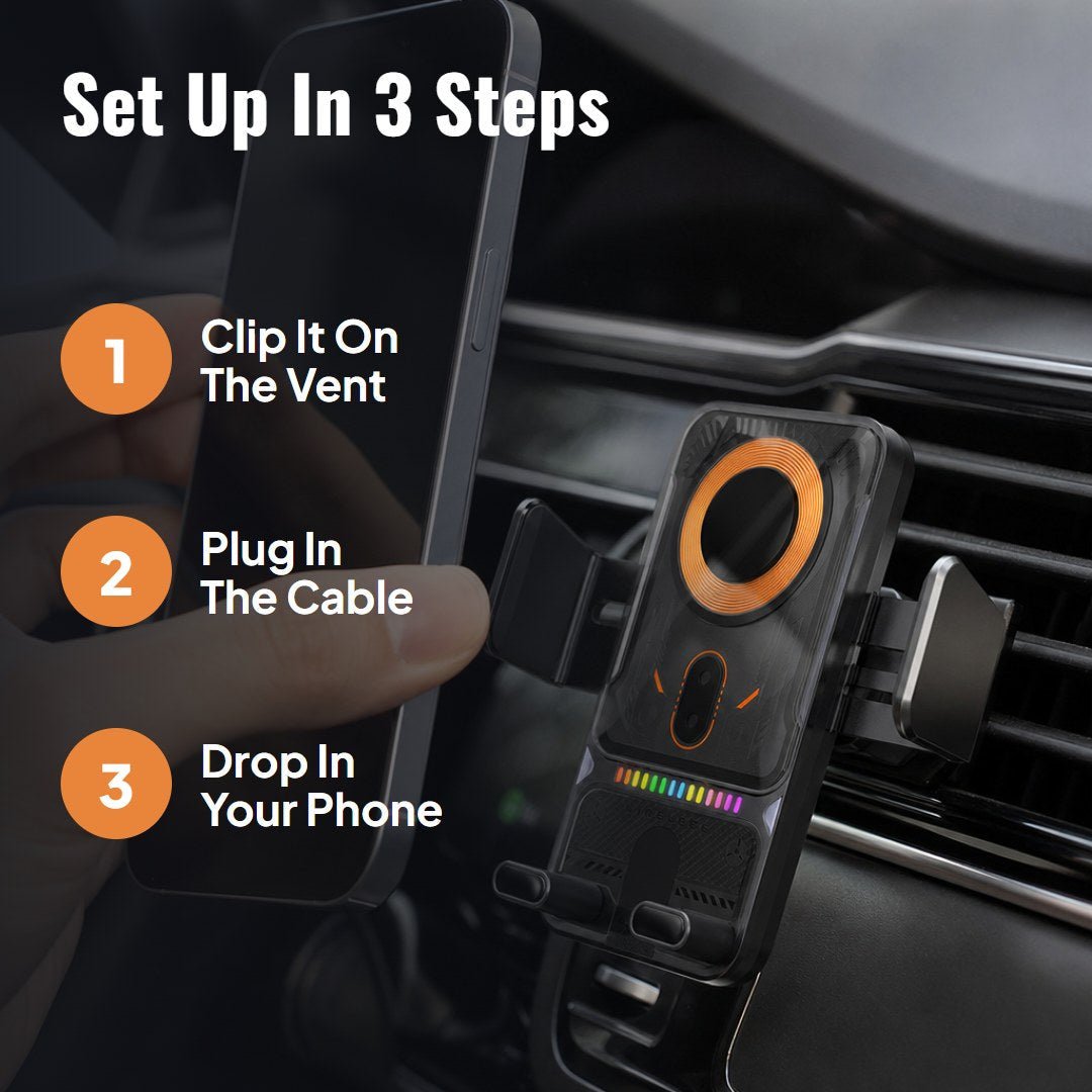 Voltix™ Wireless Fast Charging Car Mount - Hartwella