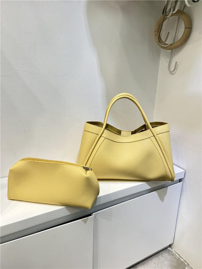 Wanda Leather Tote Bag | Adjustable Shoulder Strap, Versatile Design - Hartwella