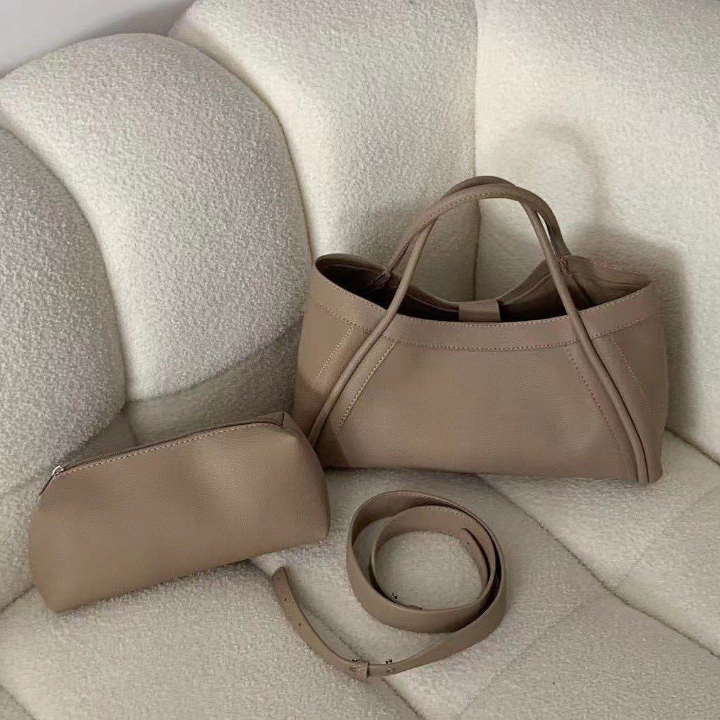 Wanda Leather Tote Bag | Adjustable Shoulder Strap, Versatile Design - Hartwella