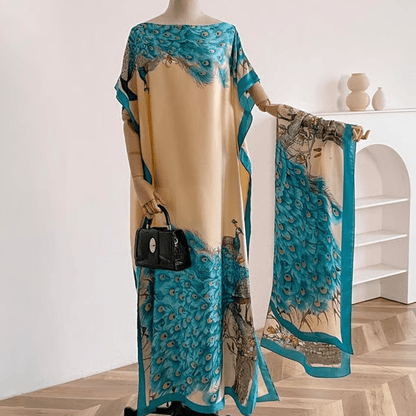 Wanda Maxi Dress | Ethnic Print, Comfortable Long Dress for Women - Hartwella