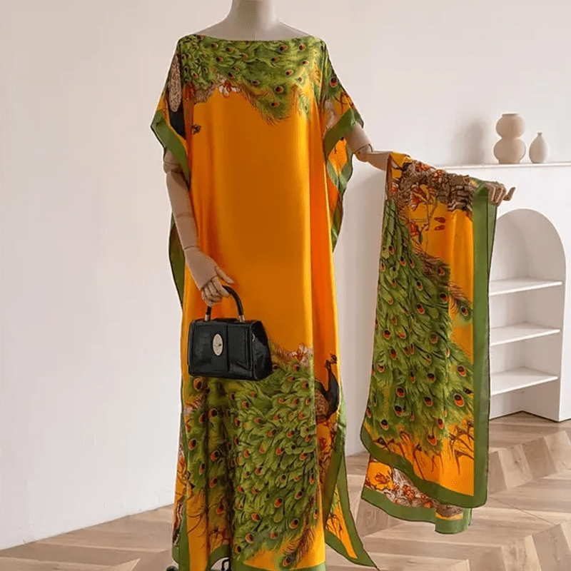 Wanda Maxi Dress | Ethnic Print, Comfortable Long Dress for Women - Hartwella