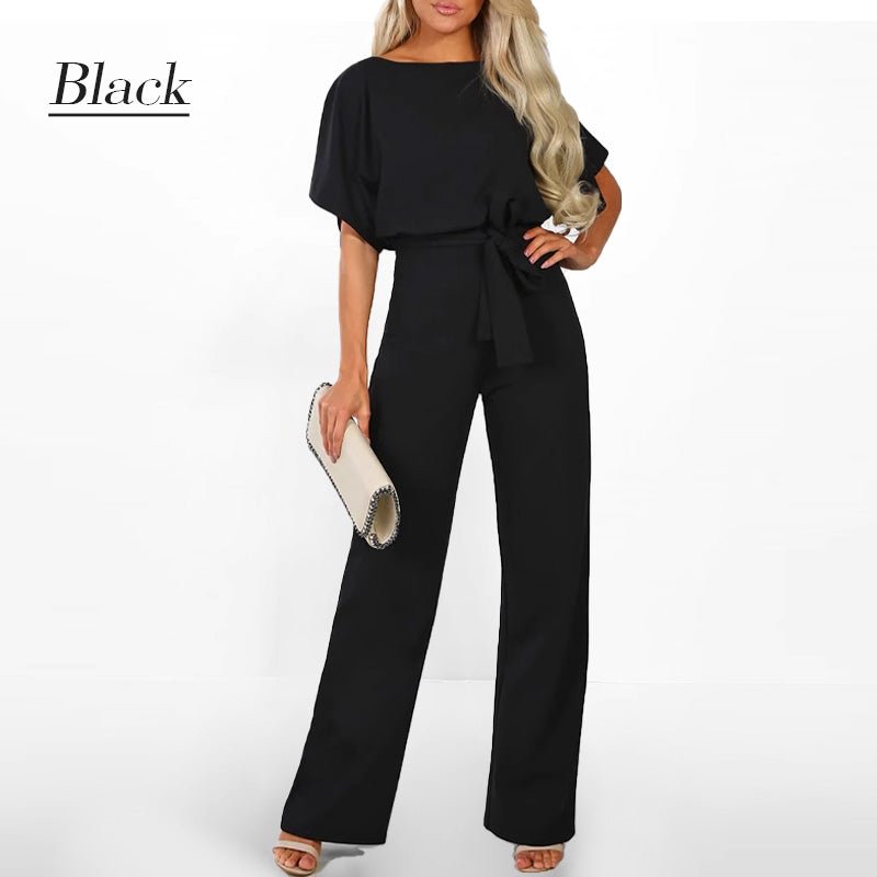 Wanda Wide Leg Jumpsuit | High Waist, Breathable Design - Hartwella