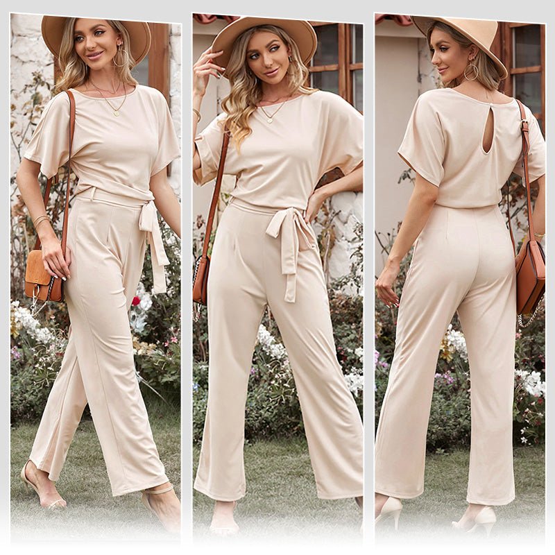 Wanda Wide Leg Jumpsuit | High Waist, Breathable Design - Hartwella
