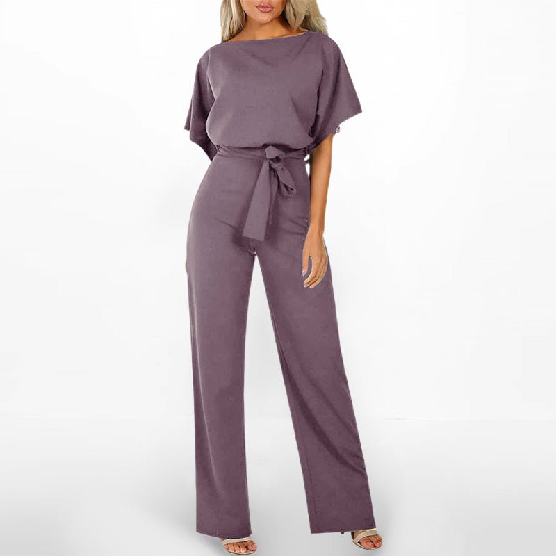 Wanda Wide Leg Jumpsuit | High Waist, Breathable Design - Hartwella