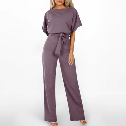 Wanda Wide Leg Jumpsuit | High Waist, Breathable Design - Hartwella