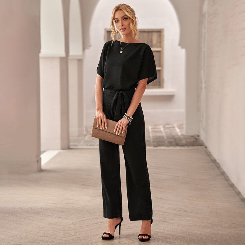 Wanda Wide Leg Jumpsuit | High Waist, Breathable Design - Hartwella