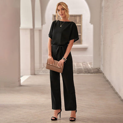 Wanda Wide Leg Jumpsuit | High Waist, Breathable Design - Hartwella