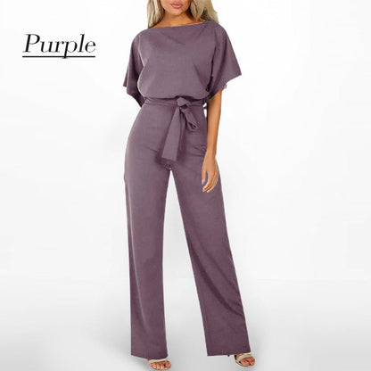 Wanda Wide Leg Jumpsuit | High Waist, Breathable Design - Hartwella