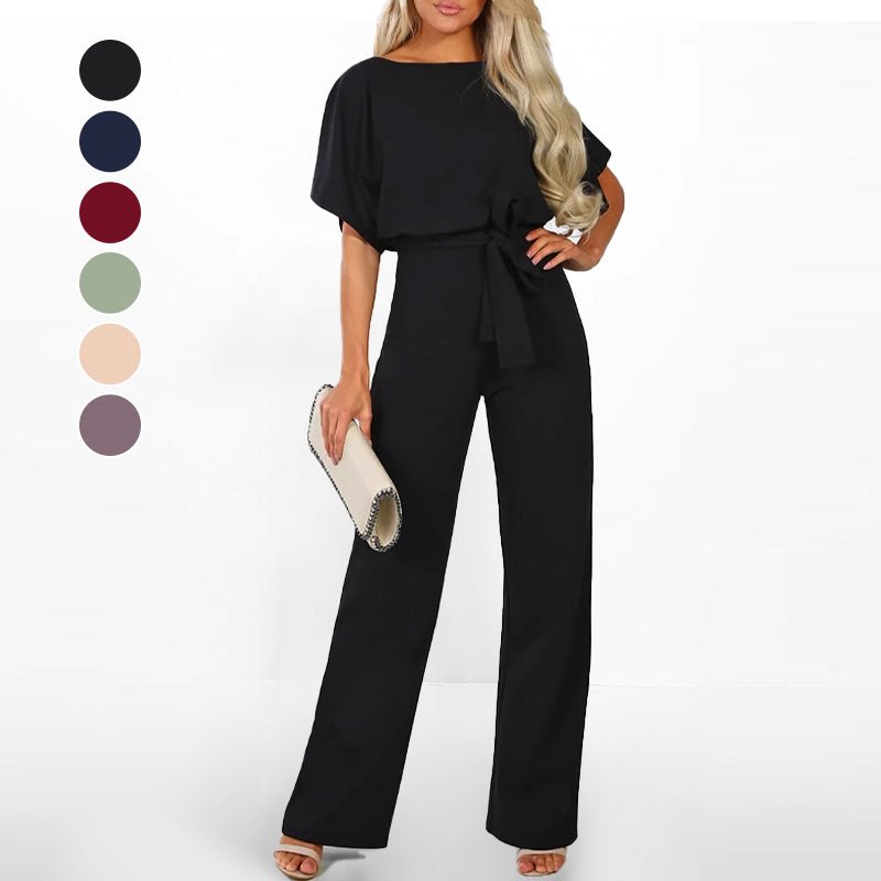 Wanda Wide Leg Jumpsuit | High Waist, Breathable Design - Hartwella